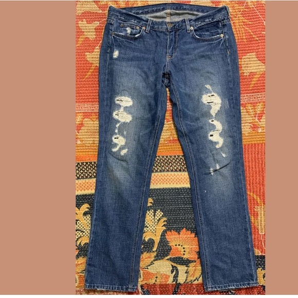J CREW Vtg Matchstick Distressed Boyfriend Jeans - Picture 2 of 8